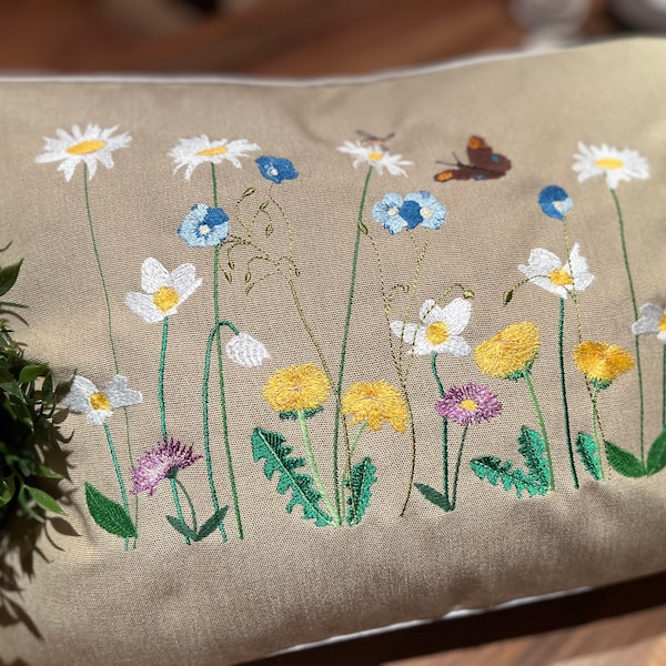 Embroidery file flower meadow in spring 16x26