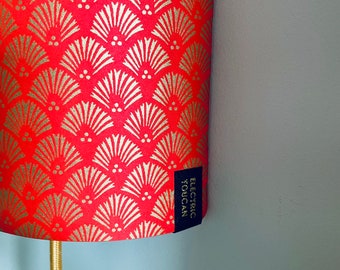 Applique murale papier japonais, applique, lampe, luminaire - Cycas, Rouge