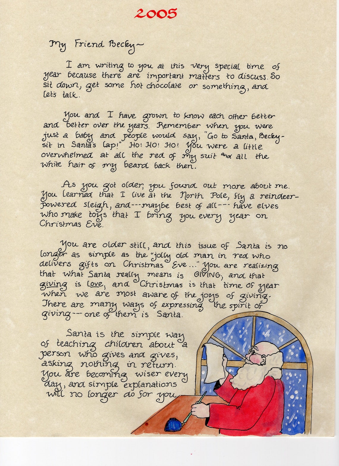 Spirit of Christmas Letter From Santa - Etsy