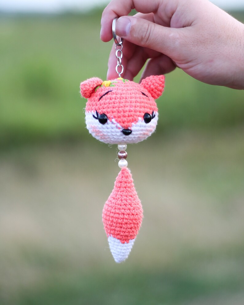 Stuffed fox keychain / Cute fox plush keychain for women Etsy