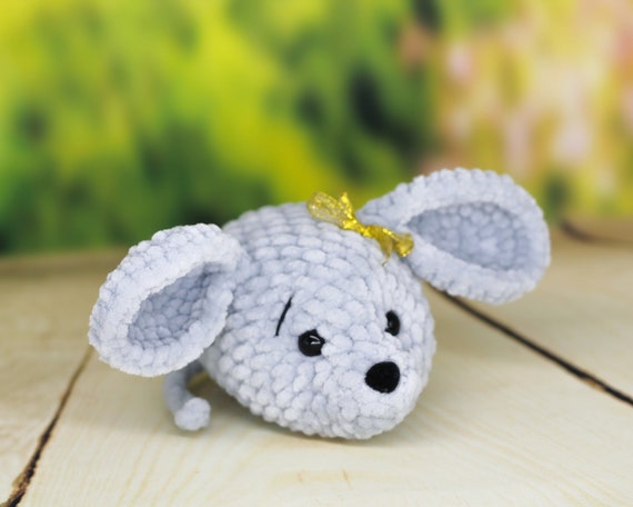 Soft Plush Toy Mouse Crocheted Mouse Stuffed Animal Amigurumi Etsy