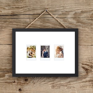 Instax Mini Photo Frame - 3 Film Aperture - Friends Family Display - Newborn Baby 1st Year Picture - Retro Style Selfie - Perfect Gift