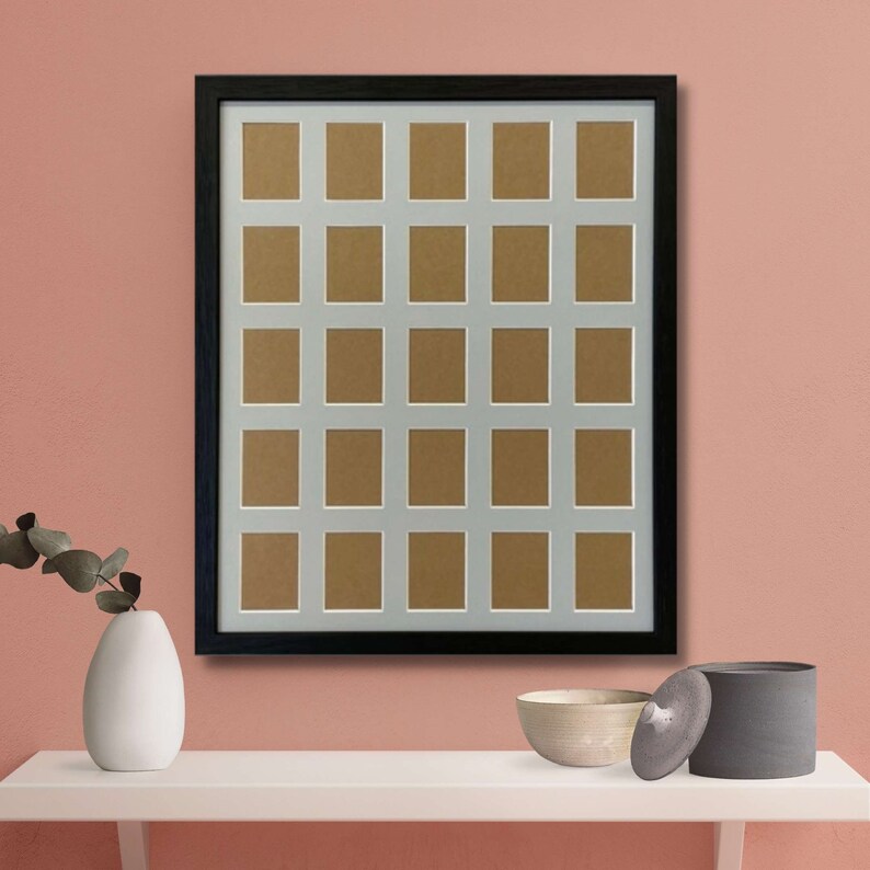 Instax Mini Photo Frame Grey Mount Multi Aperture Etsy UK