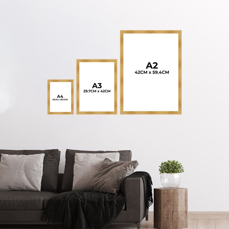 A2 A3 A4 Rustic Wood Picture Frames Etsy