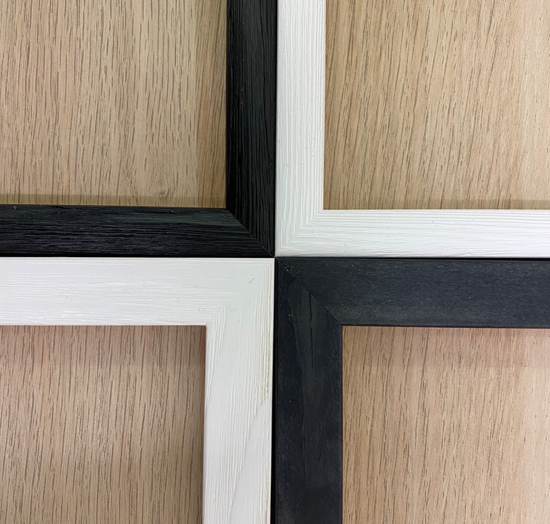 Black and White Wood Picture Frames Etsy