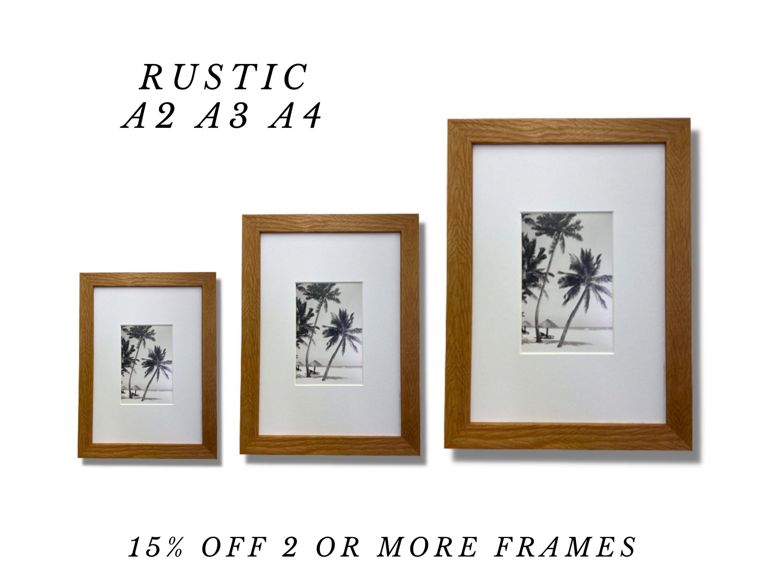 A2 A3 A4 Rustic Wood Picture Frames Etsy UK