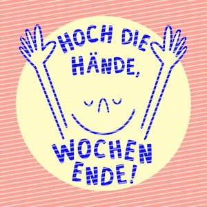 Plotterbestand Steek je hand op, weekend!, plottersjabloon, plotten, zeefdruksjabloon, snijplotterbestand, komisch, grappig motief, dxf, svg