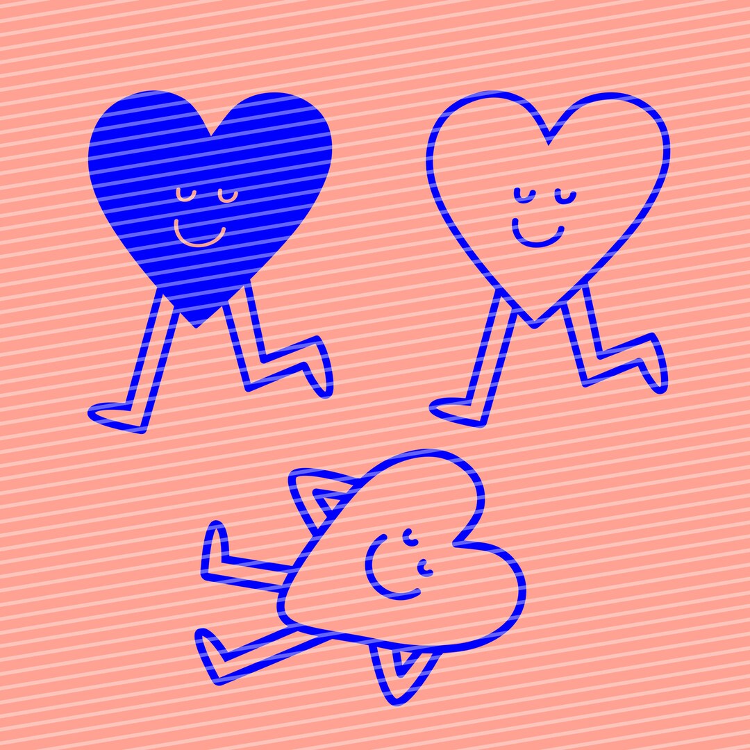 Plotter File Relaxing Heart, Running Heart, Heart, Plotter Template ...