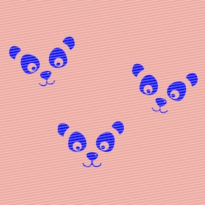 Panda de archivo de trazador, animal de archivo de trazador, caras de animales de archivo de trazador, oso de archivo de trazador, animales lindos, dibujos animados, DXF, SVG, PNG