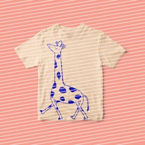 Trots giraffe plotterbestand, plottersjabloon, stencil, zeefdruksjabloon dier, kinderprint, svg, dxf, dieren, snijplotterbestand