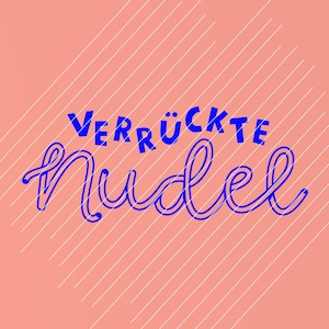 Plotterdatei Verrückte Nudel, Plottervorlage, Plottermotiv, plotten, Siebdrucken, siebdruckvorlage, Shirtdesign, diy, dxf, Schablone