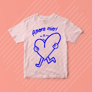 Amore mio Plotterdatei, Plottermotiv, Plottervorlage, plotten, dxf, svg, Siebdruckvorlage, siebdrucken, Cartoon, Herz