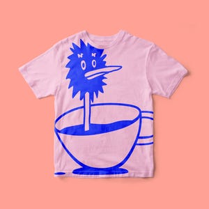 Plotterdatei Koffeinschock Vogel, Plottermotiv, Siebdruckdatei, Siebdruckvorlage, Plottervorlage, plotten, Cartoon, Shirtmotiv, Schablone