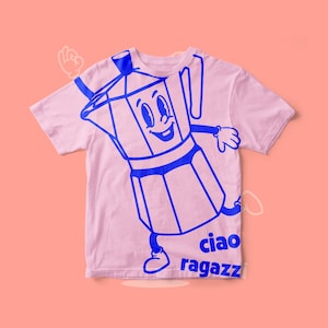 Ciao Ragazzi plottermotief, koffie, strip, plotterbestand, plottersjabloon, zeefdruksjabloon, zeefdruk, plotten, snijplotterbestand, dxf