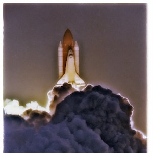 Space Shuttle Endeavour Lift Off - Poster Print-Out of the Smoke from BCPix