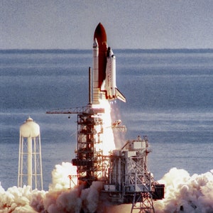 Space Shuttle Discovery Blast Off - poster print