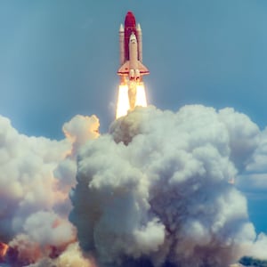Space Shuttle Columbia stretched canvas,  STS 65 launch photo, bcpix