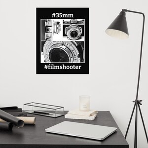 Vintage Camera Poster print, 35mm camera, film shooter photo from collage bcpix.com