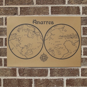 Anarres Planetenkarte (Die Enteigneten - Ursula K. Le Guin)