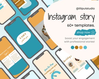 Blue Instagram story background template canva, story cover, instagram story, social media, instagram booster, business template