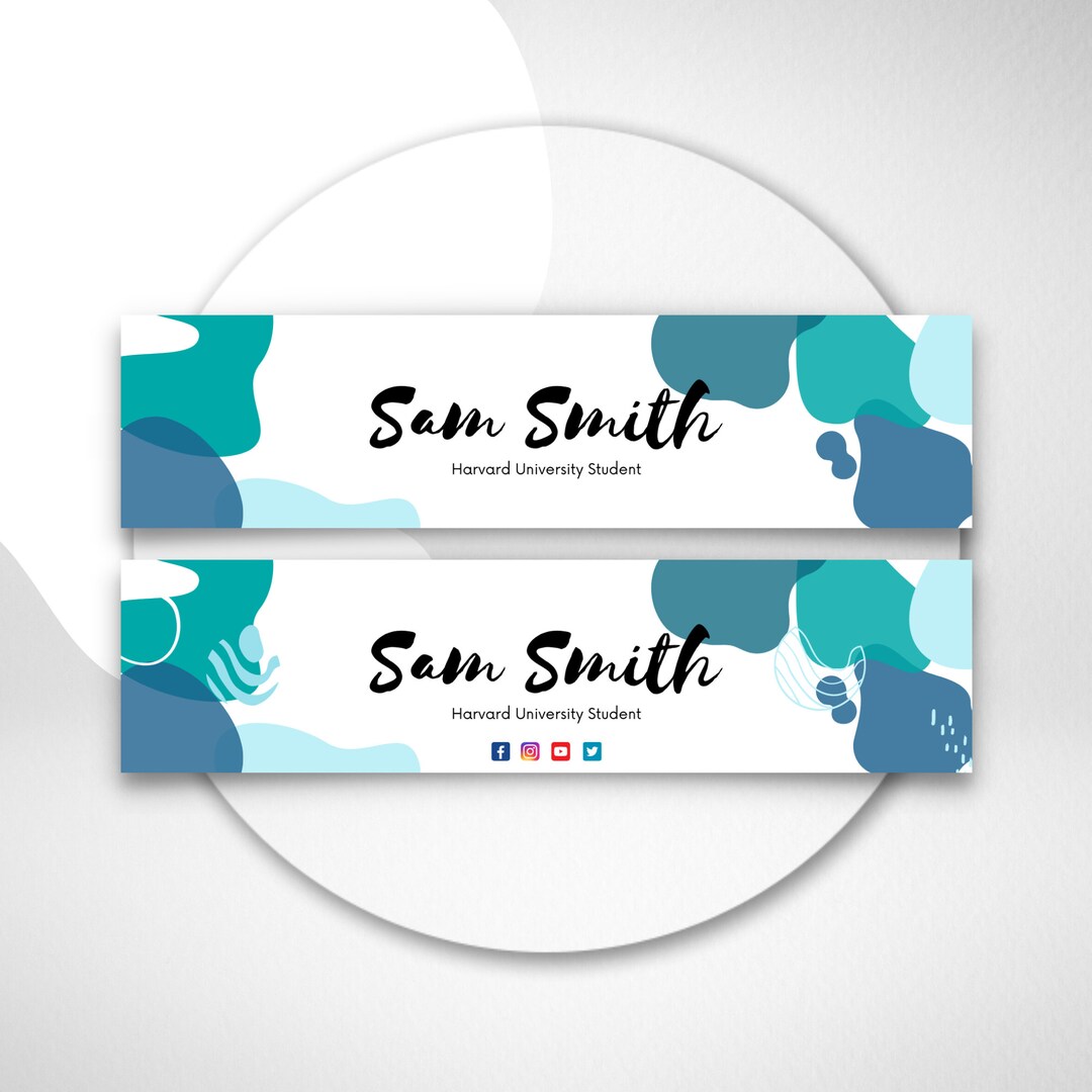 Blue Linkedin Banner, Linkedin Cover, Professional Profile, Easy
