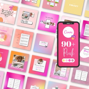 Rosa tonad Instagram-mall, Instagram-mallar regnbåge, ljus mall, gym