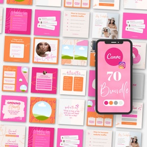 Helder instagram oranje roze boho-sjabloon, instagram-sjablonen, sociale media, canva-sjabloon - Ontdek nu!