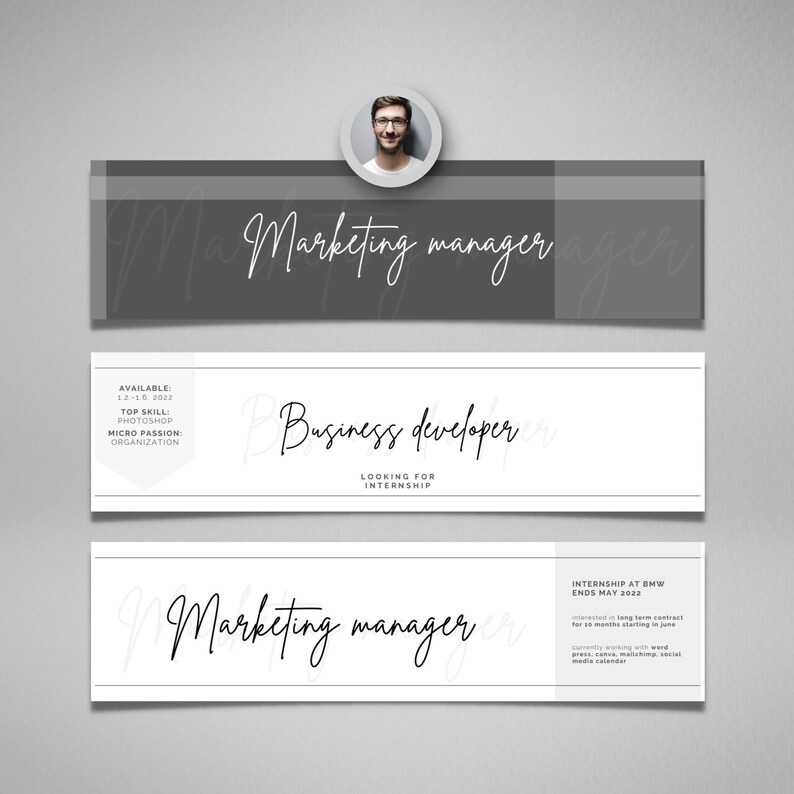 Linkedin Profile Banner Template, Linkedin Background, Linkedin Cover
