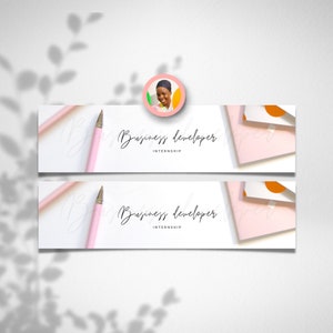 Linkedin cover, banner template, Linkedin background and matching profile picture - Explore NOW!
