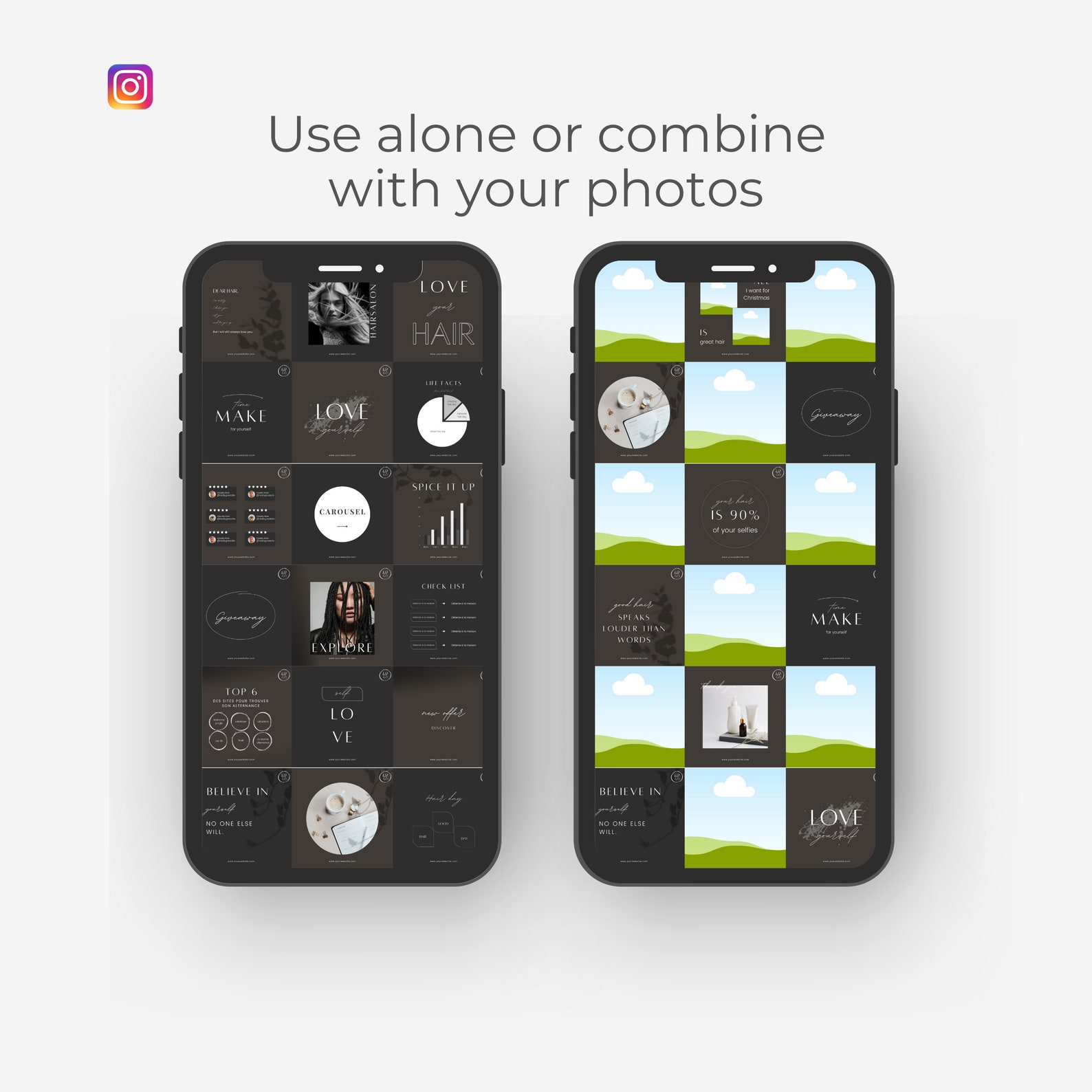 Instagram Template ,minimalist Black, Dark, Black, Business Modern ...