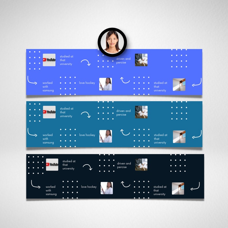 Blue Linkedin Banner Engaging Template for Personal or Etsy