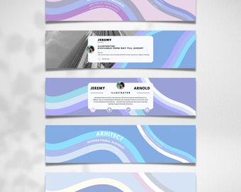 Linkedin banner, blue template, linkedin profile background, linkedin profile college student