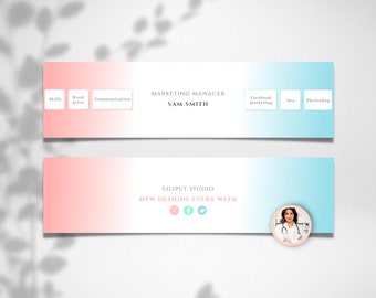 Linkedin banner template, linkedin template design, linkedin canva template, linkedin profile