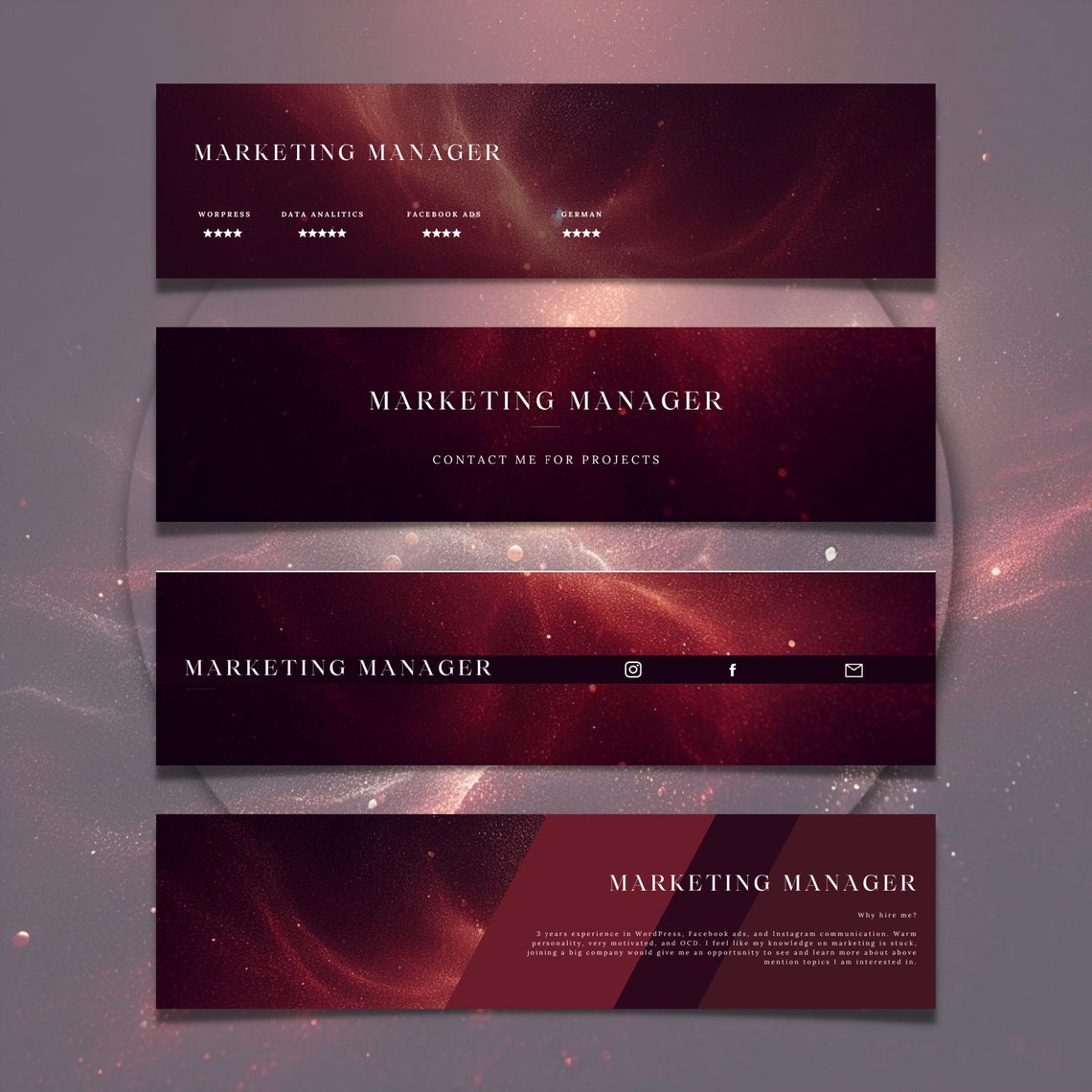 Linkedin Banner Template for a Profile Background. Linkedin Profile ...