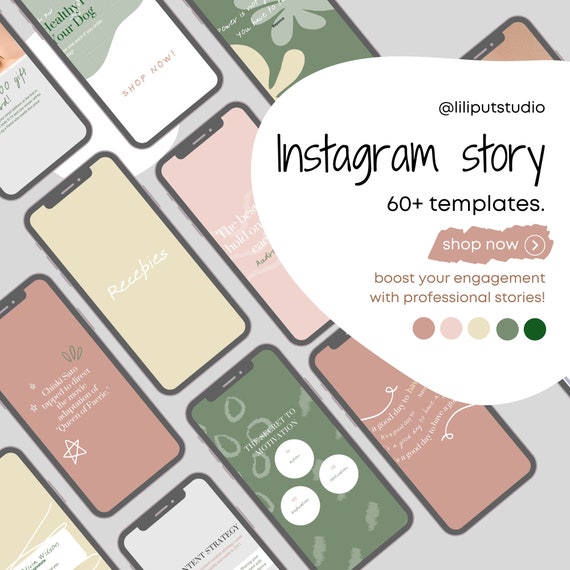 Instagram Story Dark Bronze digital File Abstract IG Story Template ...