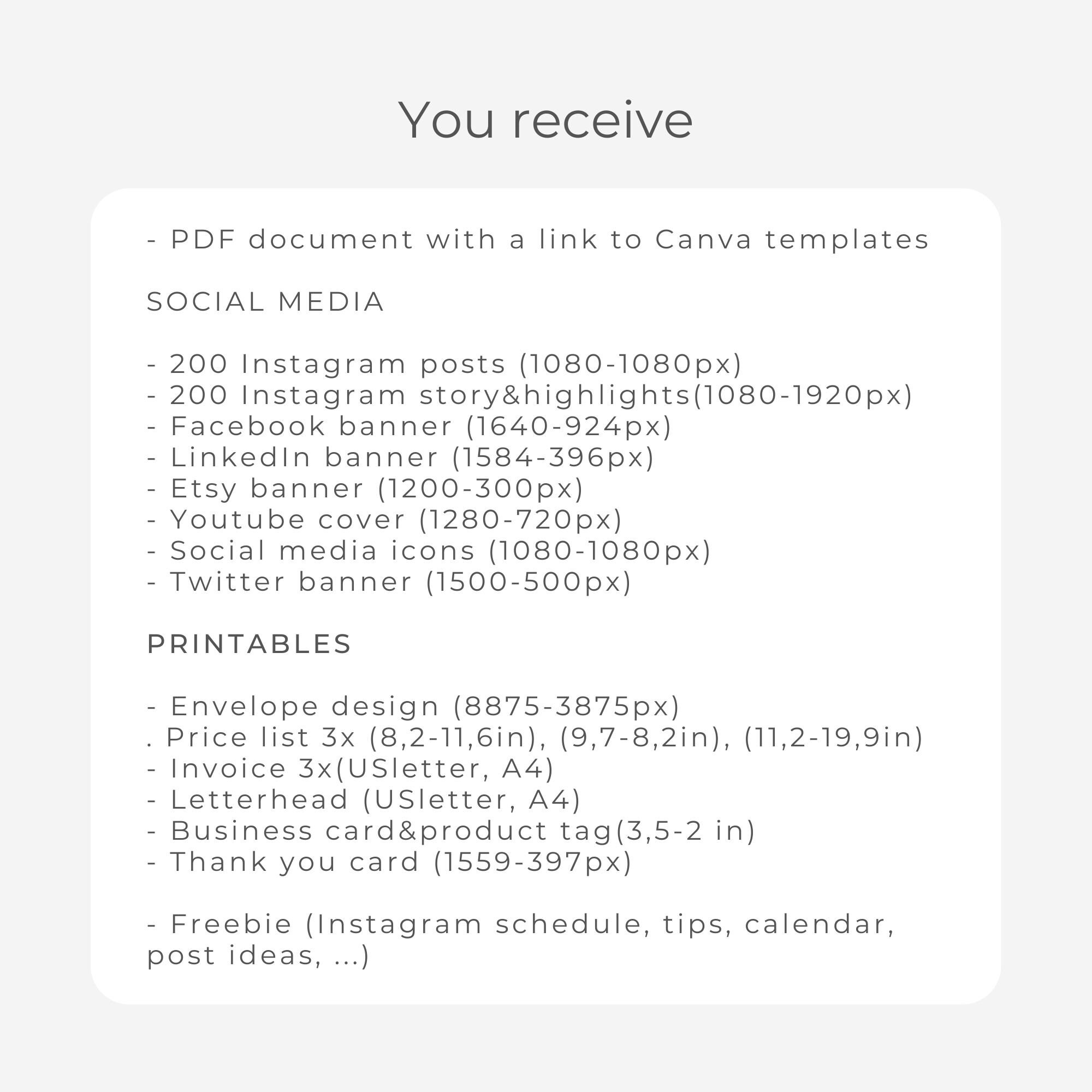 Pastel Branding Kit, Instagram Teplate, Social Media, Branding Package ...