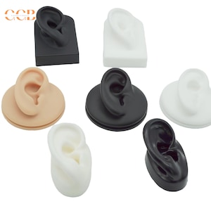 Orecchie di manichino in silicone per esposizione di gioielli, supporto per orecchini realistico per servizi fotografici fai da te, supporto per orecchini pendenti a perno