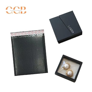 200 Sets Black Custom Jewelry Box With Mailer Bag Bundle - Australia Jewellery Package Wholesale