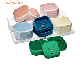 Samt Hexagon Halskette Schmuckschatulle, Samt Geschenkbox, Geschenkbox Valentinstag, Geburtstagsgeschenkbox, Schmuckschatulle Armband, Anhängerbox