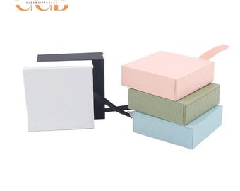 10pcs clear film floating display box dustproof jewelry organizer creative plastic gift packaging case for necklace ring earring bracelet