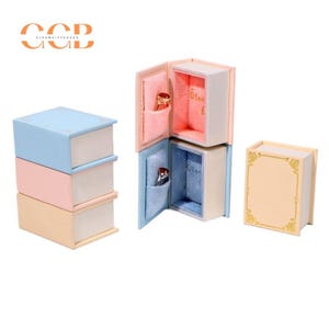 Mini livre boîte à bijoux, boîte à bagues, boîte à alliances, boîte à bagues pour propositions, boîte à bagues de fiançailles, boîte à bagues d'anniversaire, boîte à bagues de promesse