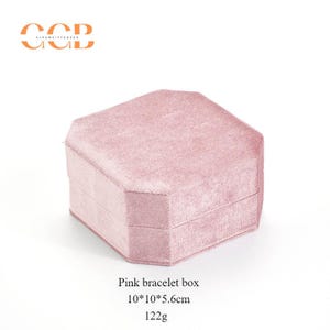 Samt Achteck Uhr und Armband Display Verpackung Geschenkbox, Armband Box, Uhrenbox, Geschenkbox, Schmuck Aufbewahrungsbox Pink