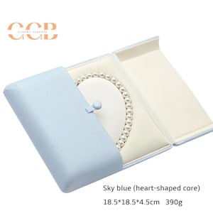 Multi color square heart pearl necklace jewelry box, velvet insert box, anniversary gift box, wedding gift box, jewelry gift box