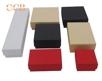 10pcs multi-size, multi-color kraft paper jewelry boxes rosary boxes  bracelet boxes pendant boxes