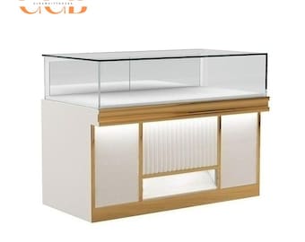 Luxury Glass Jewelry Display Cabinet, Floor Standing Storage with Drawers, Showcase for Jewelry Stores