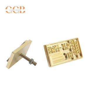 Custom Brass Logo Hot Foil Stamp for Embossing Leather, Branding Jewelry Boxes, Wood Stamp, Personalized Branding Iron, Seal Embosser