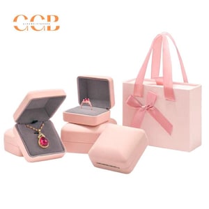 Customised leather-look jewelry box set, pendant box, necklace box, bracelet box, ring box