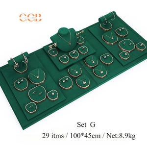 Green velvet jewelry display for jewelry stores, microfiber jewelry props, jewelry display -Australia Jewellery Package Wholesale