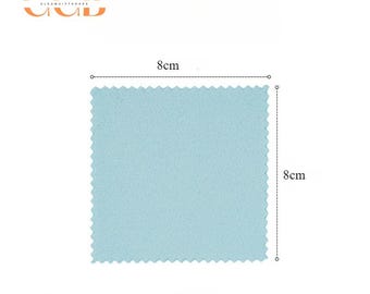 8x8cm silver polishing cloth with opp bag packaging, multi color jewelry cleaning cloth for gold and silver care, custom logo available
