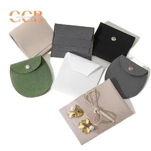 10,20,50,100 peças de bolsa de joias de microfibra personalizada - pequena bolsa de botão de pressão personalizada - atacado de unhas de pressão - embalagem de joias - armazenamento de joias